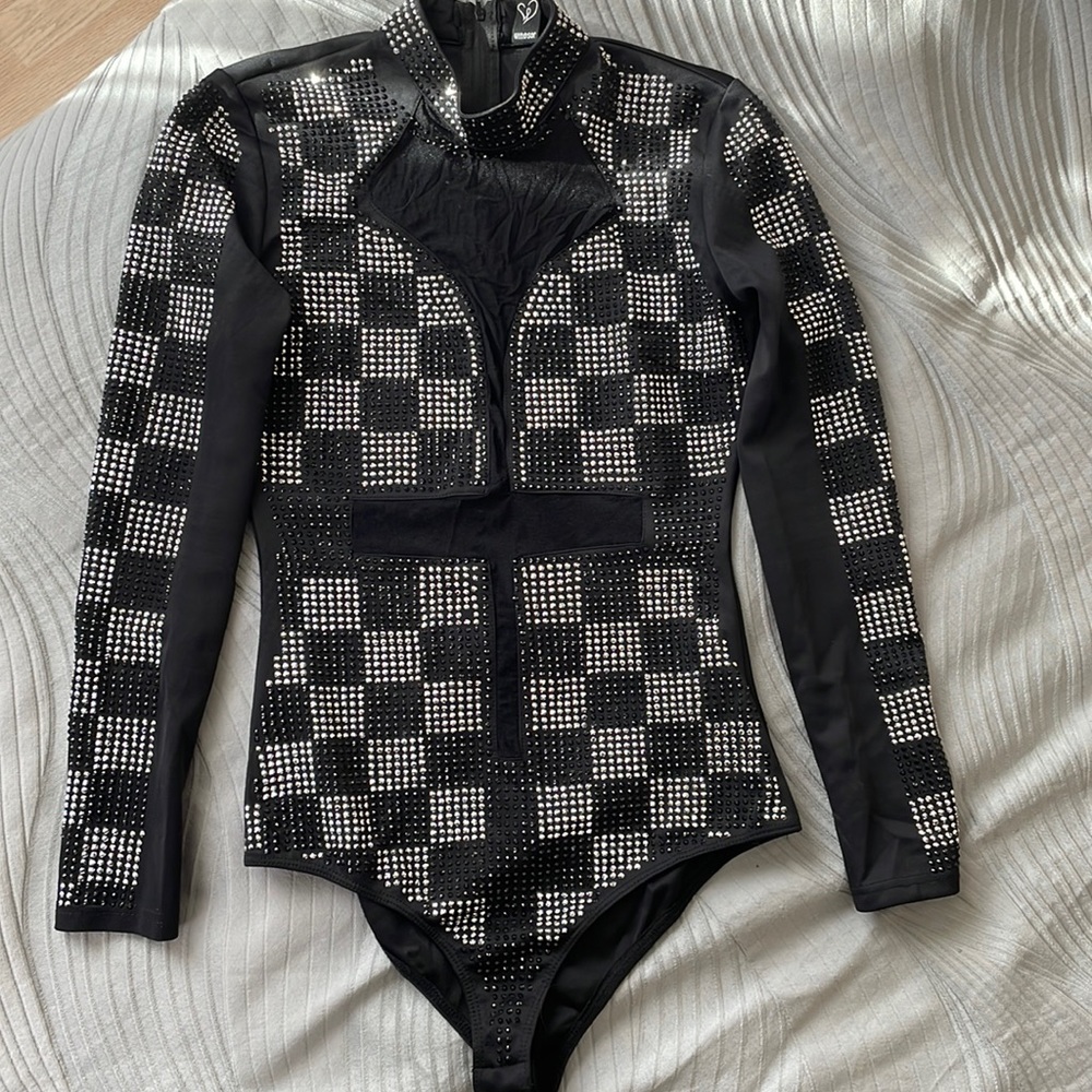 Black Sequin Bodysuit
